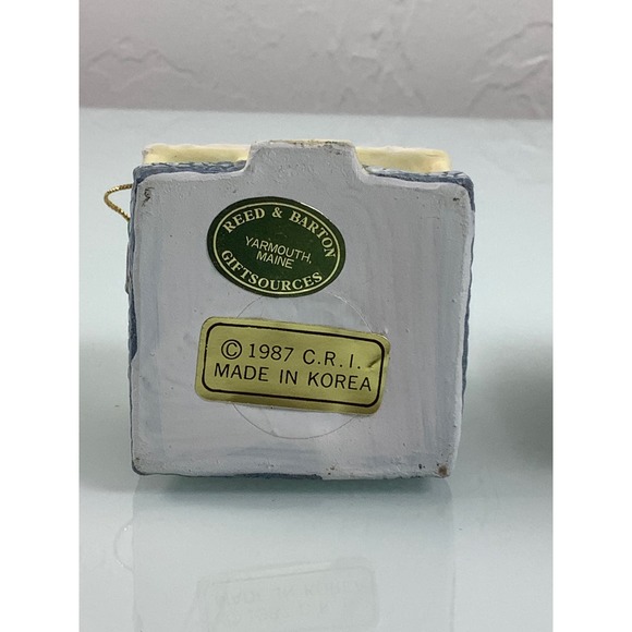 Vintage Reed & Barton Yarmouth Maine ornaments Houses lot of 4 * - Picture 2 of 12